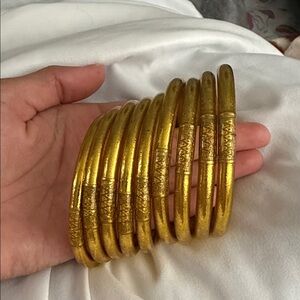 Budhagirl Gold Bangles Set of 9
